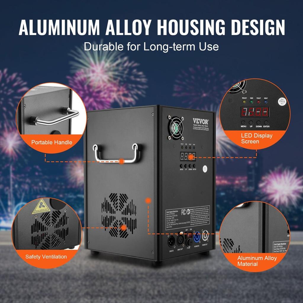 Cold Spark Firework Machinex2 700W 2-5M Stage DJ Wedding Event Party