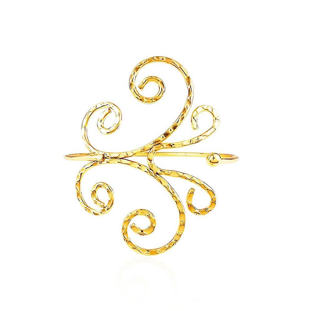 Zinc Zinc Alloy Wide Open Arm Cuff Hollow Out Exaggerated Bangle Cuff Bangle Bracelets for Women  Party