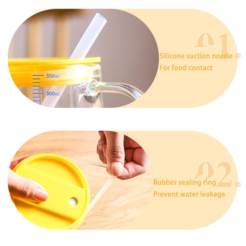 Милая чашка для воды, переносная, с рисунком животных, для детей, сменная, масштабированная, для общежития, кружка для молока, кофе, завтрака, соломенная кружка, посуда для напитков