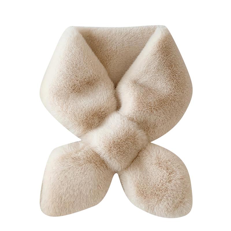 Fake Rabbit Fur Collar Scarf Women Keep Warm Thickening Fur Colorful Cross Winter Scarf Autumn Winter Fake Fur New