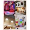 Puck Lights with Remote, Rechargeable White&13 RGB Colors Tap Lights, 6Pack | Under Cabinet Lights with Dimmer and Timer, LED Stick on Lights for