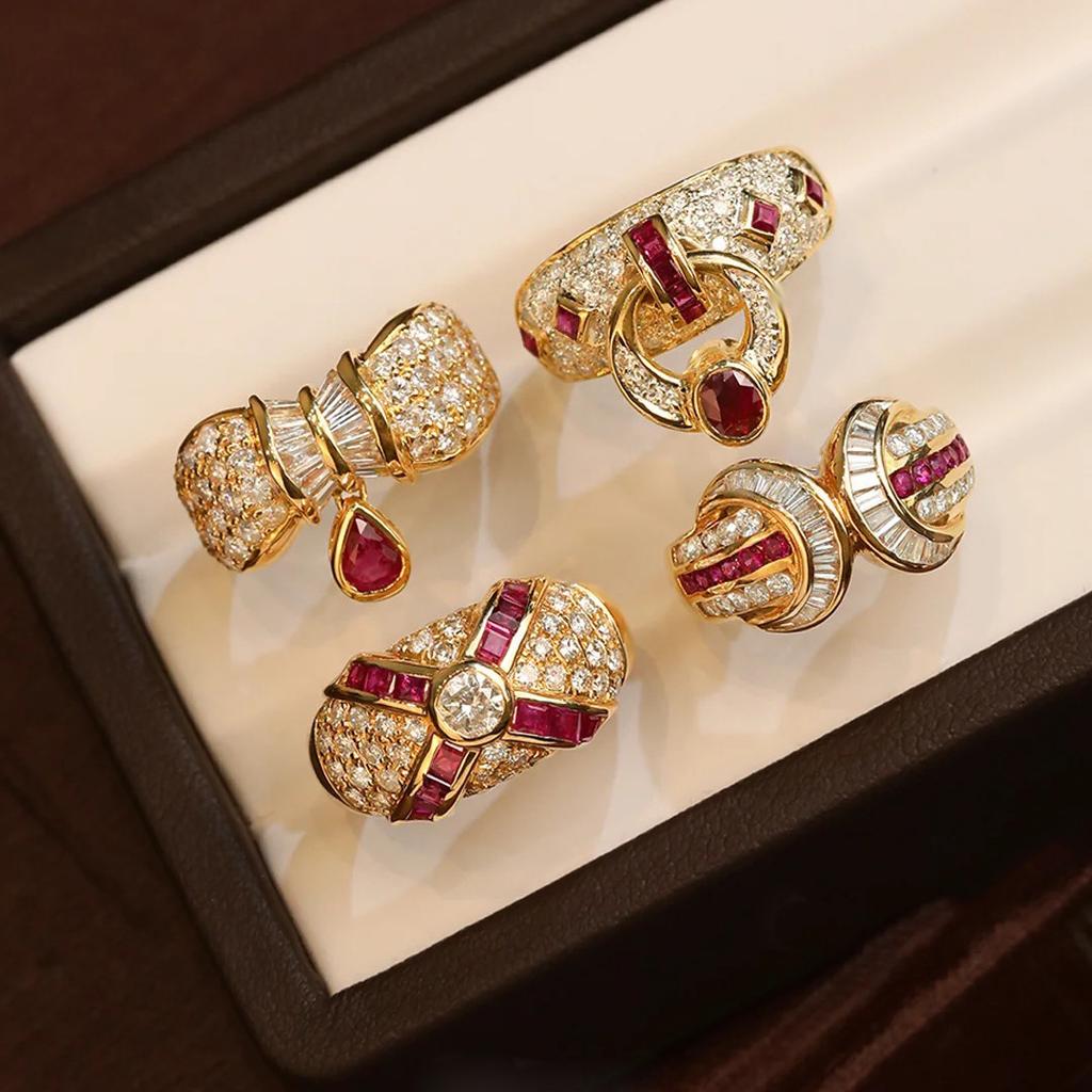 Женское кольцо с антикварными ювелирными изделиями в старинном, высококачественном, элегантном и универсальном стиле, регулируемое отверстие для пар