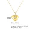 Gold-Tone Women's Copper Heart Locket Necklace with Stainless Steel Chain