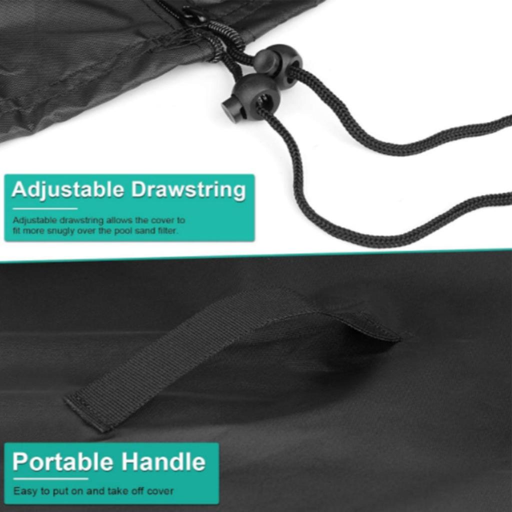Водонепроницаемый чехол для песочного фильтра, чехол для насоса фильтра, ткань Оксфорд 420D, черный цвет, для защиты насоса для бассейна