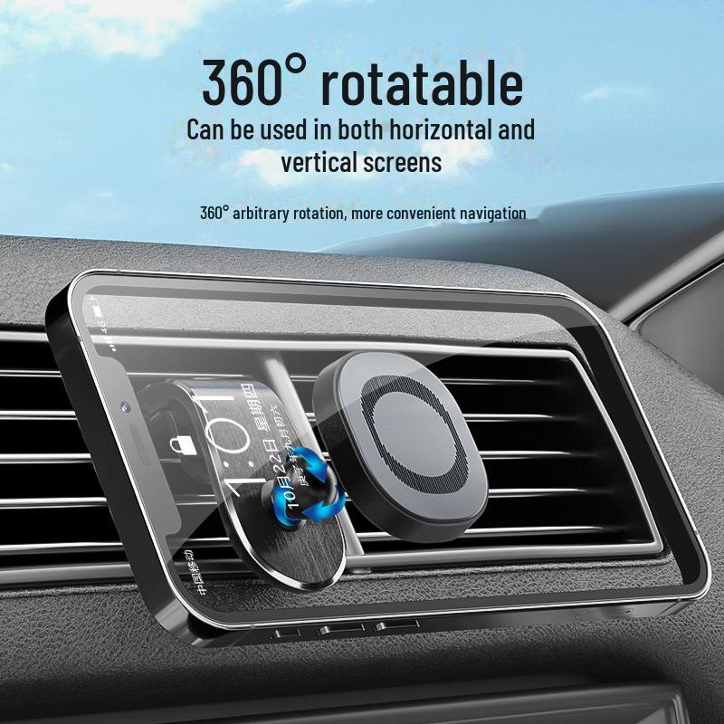 Магнитный держатель для телефона из алюминиевого сплава в форме буквы L для автомобильного воздуховода