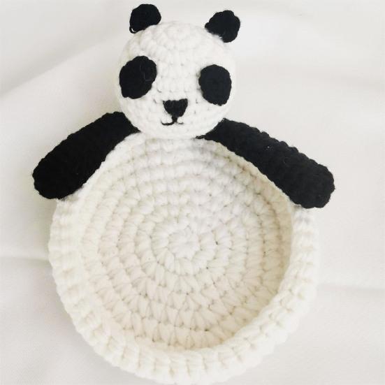 Duck Panda Crochet Coaster Heat-resistant Kitchen Handmade Countertop Table Protection Non-slip Mug Coffee Tea