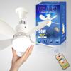 40W Ceiling Fan Light with Remote Control+LED Lamp for Dimming E27 Base SmartElectric Fans Lighting for Bedroom Living Room