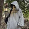 Мужская толстовка с капюшоном и высоким воротником в американском стиле, стиль ниндзя — Зимняя куртка для социальной фобии, с начесом, плотность 600 г.
