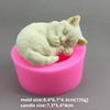 3D Кошка Свеча Силиконовая Форма Сделай Сам Собака Складывание Музыка Ароматерапия Свеча Ручной Работы Подарок Китти Гипс Смола Ювелирная Форма