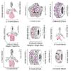 Медь Сладкий Пончик Девочка-Цветочница Розовая Серия Шармы Бусины Подходят для Оригинального Браслета Пангла Высокое Качество DIY Ювелирные Изделия