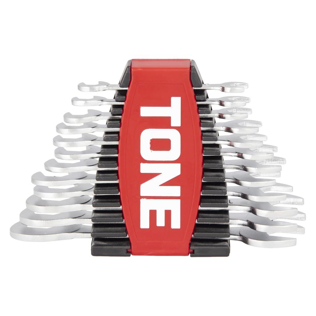 TONE Thin Wrench Set DSTO1200P Set (with Holder) Red/Black, 12-Piece