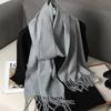 62Color Solid Women Winter Scarf Теплый Утолщенный Кашемировый Шаль Уличная Мода Роскошные Кисточки Пашмина Дамская Накидка Ветрозащитные Шарфы