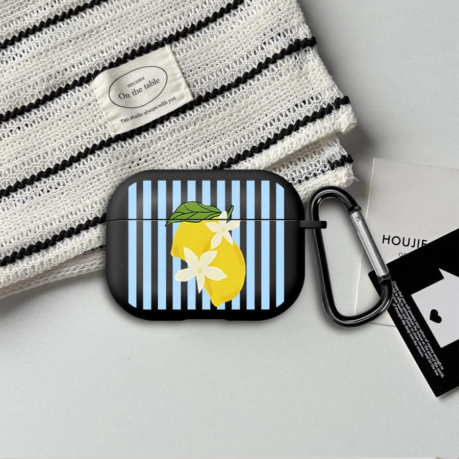Чехол для наушников Cover Case Для Airpods 4 Pro 1 2 Pro2 3 Pro3 Лимон Cool Полосатый Узор