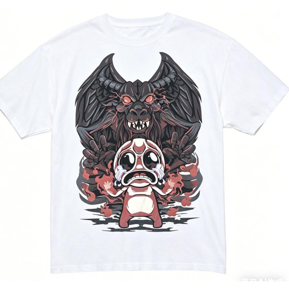 The Binding of Isaac Indie Anime Lover T shirt Year round clothing personality Clothes Plus Size Unisex New Model Couples high quality soft