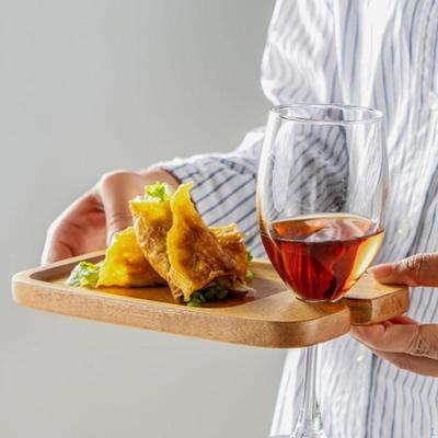 Тарелки для закусок под вино, сервировочная доска для закусок, деревянная ручная подставка со стаканом