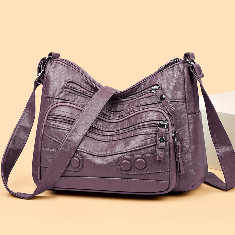 Сумка для среднего и пожилого возраста, женская сумка через плечо из мягкой кожи, большая вместительная сумка через плечо, материнская сумка