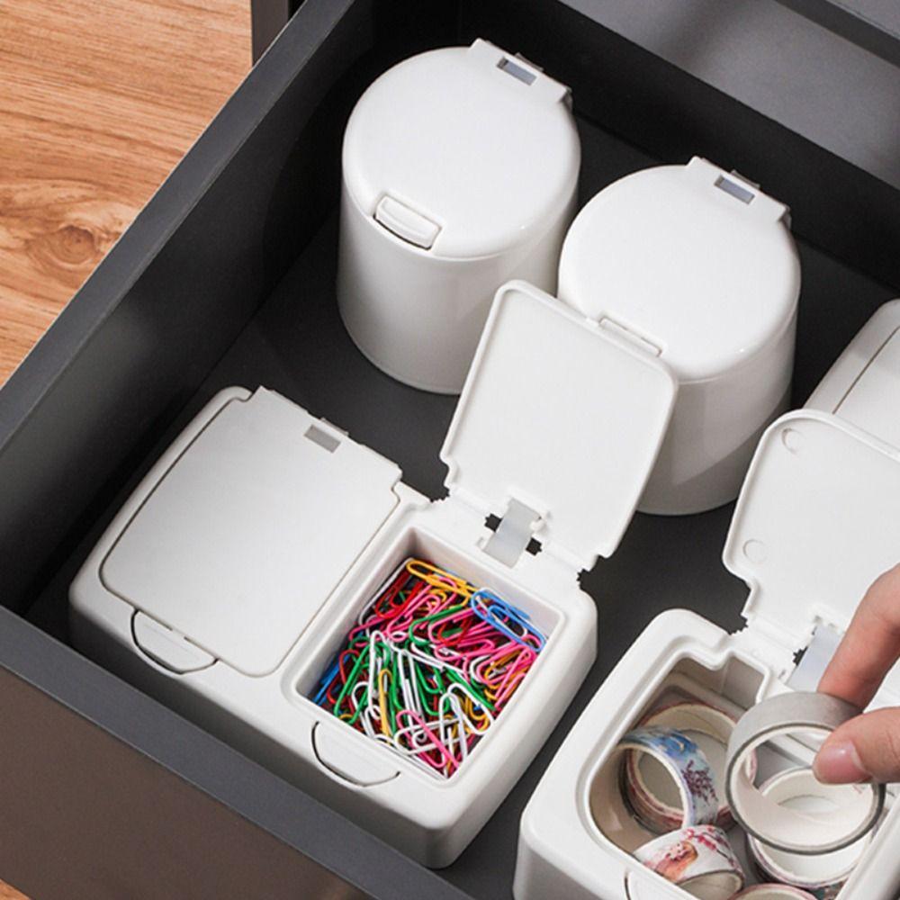 Pop-Up Type Cosmetic Cotton Storage Box Toothpick Dispenser Desktop Organizer Cotton Swab Holder