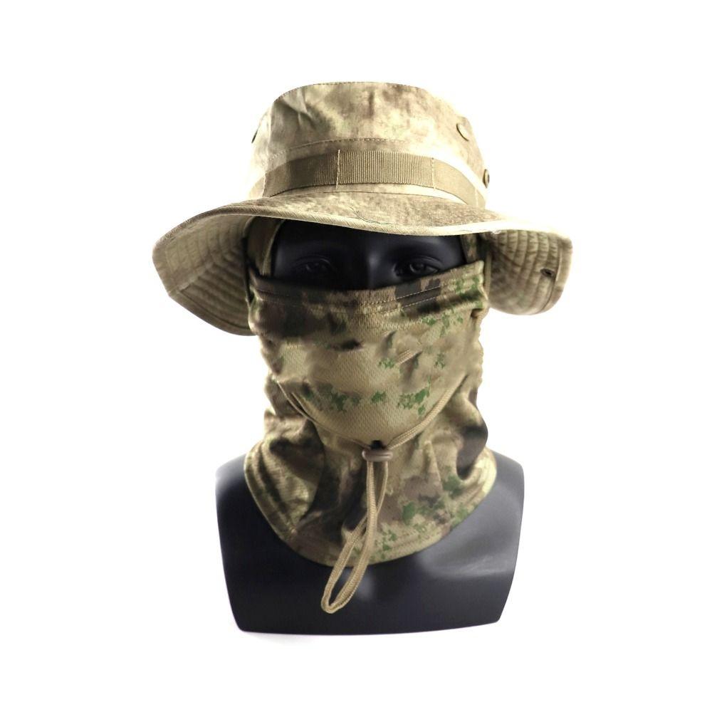 Sunscreen Balaclava Boonie Hat Wide Brim Sun Hat Durable Fishing Cap Full Face Mask Set Climbing