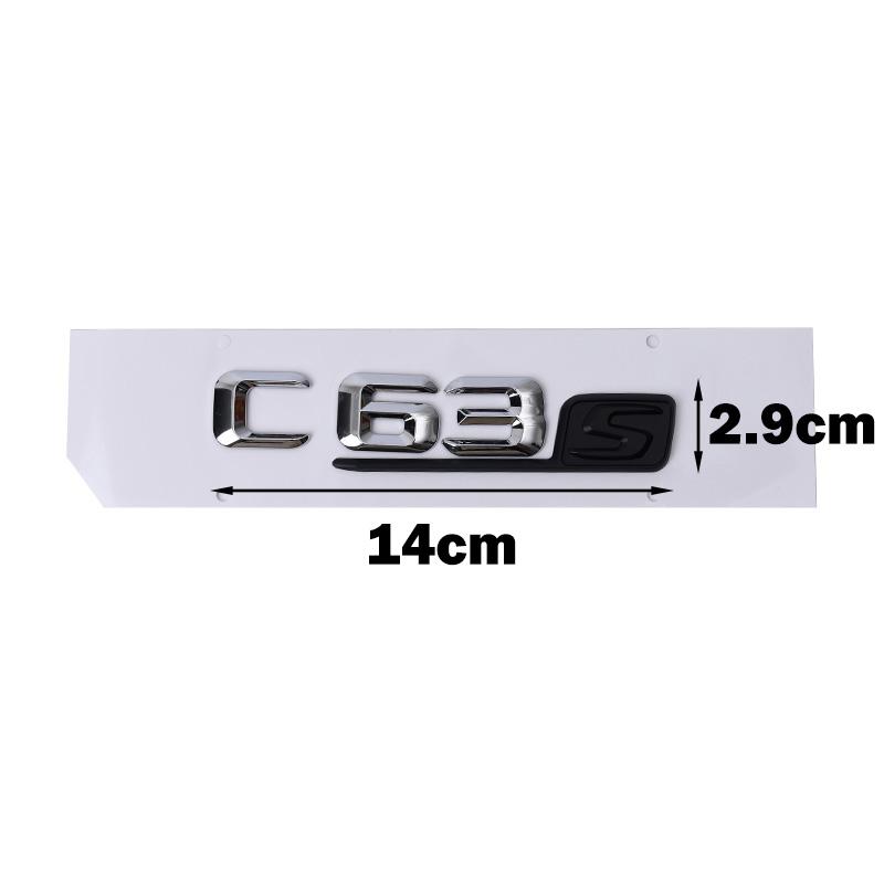 Car Tuning For Mercedes Benz AMG C Class W204 W205 C63 C63S Letter Logo 3D ABS Sticker Car Rear Trunk Emblem Nameplate Decals BC2