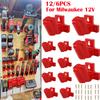 12/6 шт. Крепление для держателя инструмента, совместимое для Milwaukee M12 12V, подвески для инструментов, пластиковый держатель для аккумулятора инструмента для электроинструмента