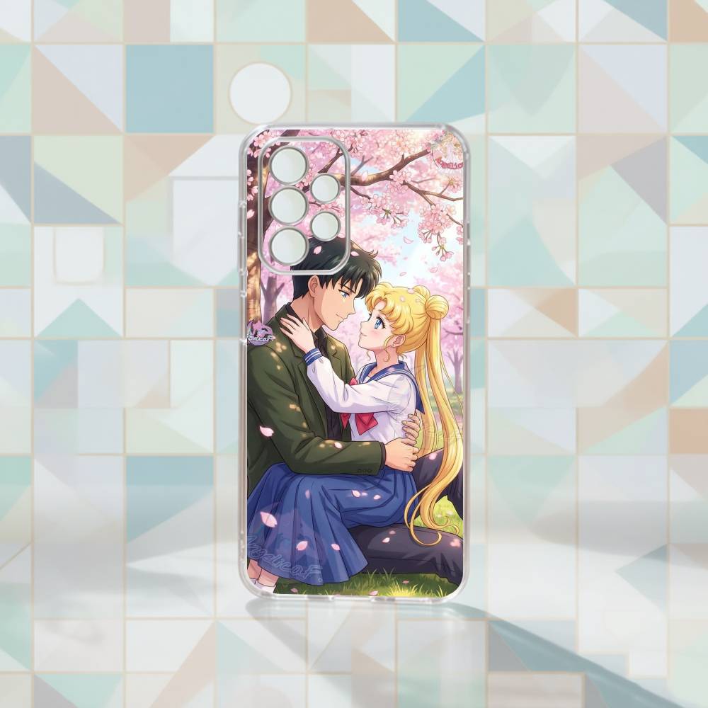 Cartoon S-Sailor M-Moons Phone Case Transparent Silicone Soft For Samsung S25,S24,S21,S22,S23,S30,Ultra,S20,Plus,Fe