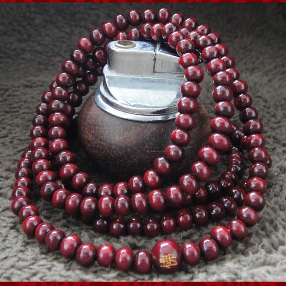 Браслет из 108 бусин сандалового дерева - Модный дизайн в три ряда для женщин