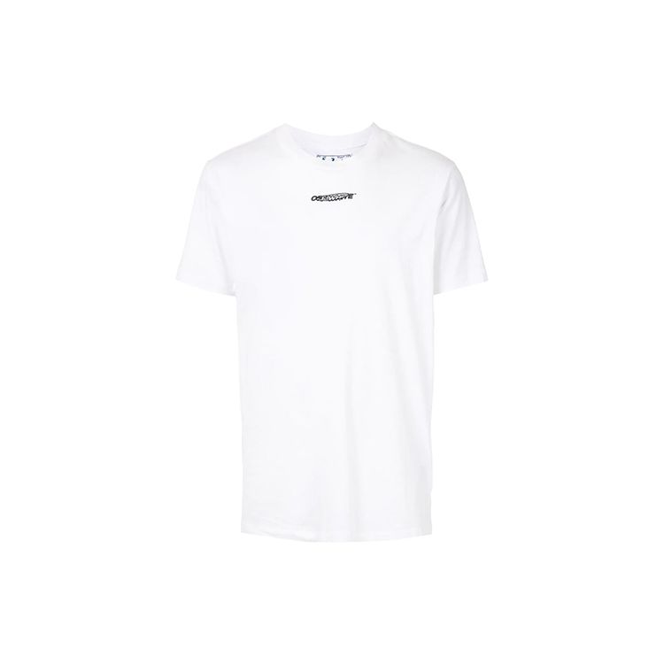 Off-White FW20 Workers Pattern Crew Neck Short Sleeve T-Shirt Men Tops White OMAA027E20JER0210110