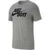 Nike Повседневная спортивная футболка с коротким рукавом и галочкой — мужские топы Just Do It серого цвета AR5006-063