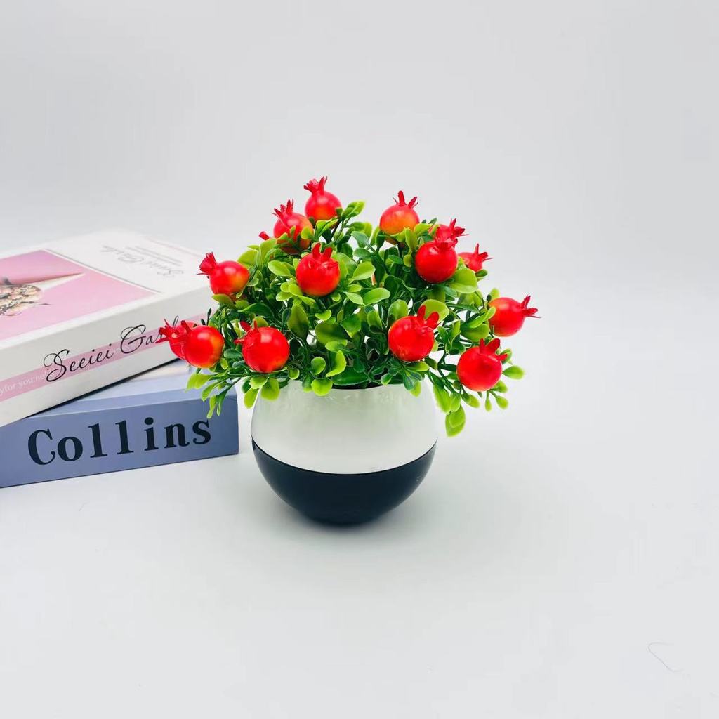 Пластиковое дерево бонсай Чили с плодами вишни и реалистичным дизайном для украшения дома и мероприятий