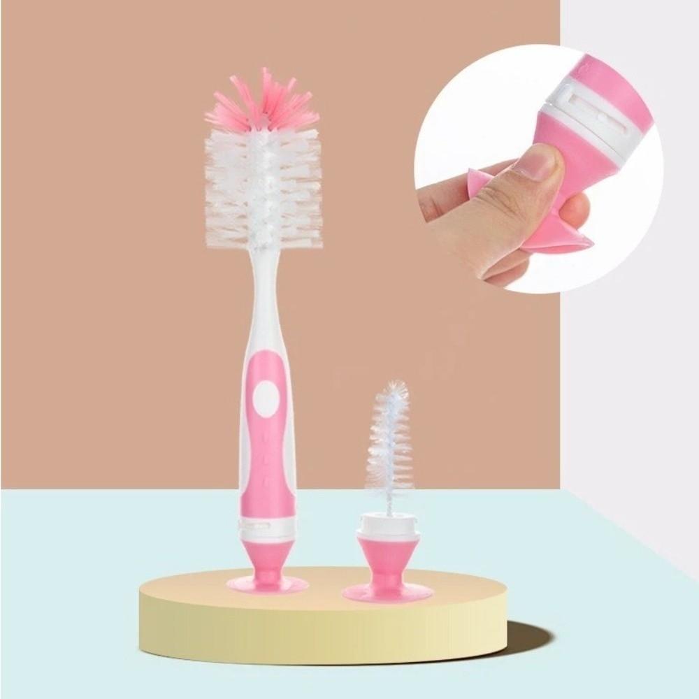 Long Handled Thermos Cup Cleaning Brush 2 in 1 Pacifier Brush New Rotating Cup Brush Baby Bottle