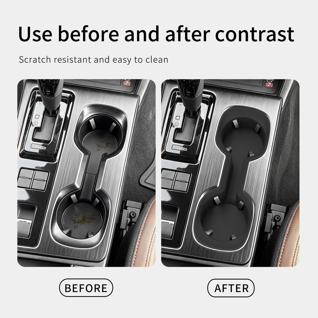 Smabee for Subaru Outback 2026 2027 Silicone Center Cup Holder Insert Box Shock-Absorbing Tray Organizer Car Accessories