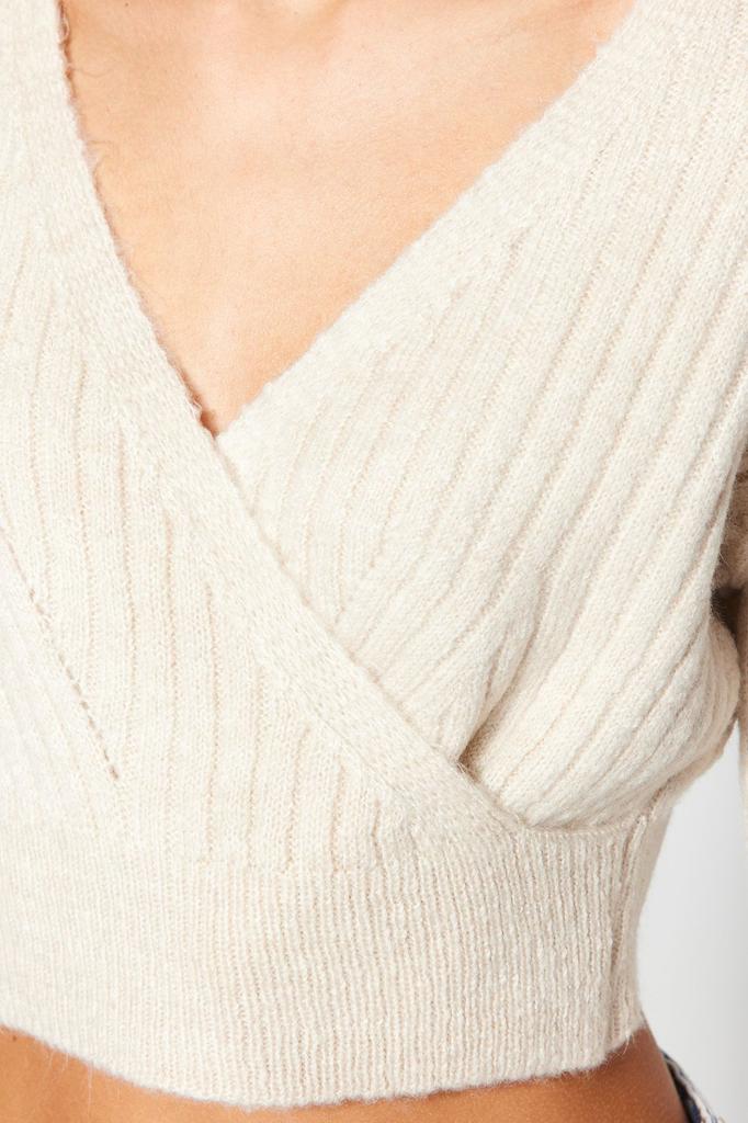 Women's Elegance Style Sweater Stone Crop Soft Textured Double Breasted Knitwear Sweater