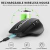 Rapoo MT750 Беспроводная Bluetooth Оптическая Мышь, Поддержка до 4 DPI, Эргономичная, 6 Программируемых Кнопок, Боковые Кнопки, Совместима с, Черная Мышь, 5.0/2.4GHz,