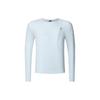 Футболка с длинным рукавом для фитнеса с принтом букв Мужские топы Прозрачно-голубой A11M411217F-LB