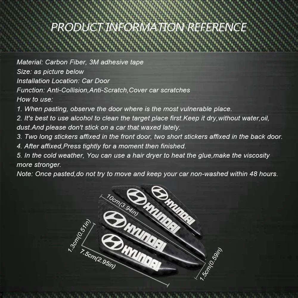 Car Door Protection Strips Sticker for Hyundai Tiburon Tucson Elantra Accent Santa Sonata IX35 I20 I30 Azera Genesis Exterior MM7