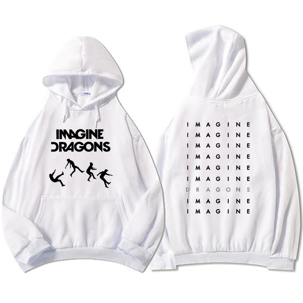 Уличная одежда Унисекс Loom Tour 2026 Imagine Dragons Свитшоты с длинным рукавом Зимние Свободного кроя С капюшоном Карман Одежда для женщин и мужчин