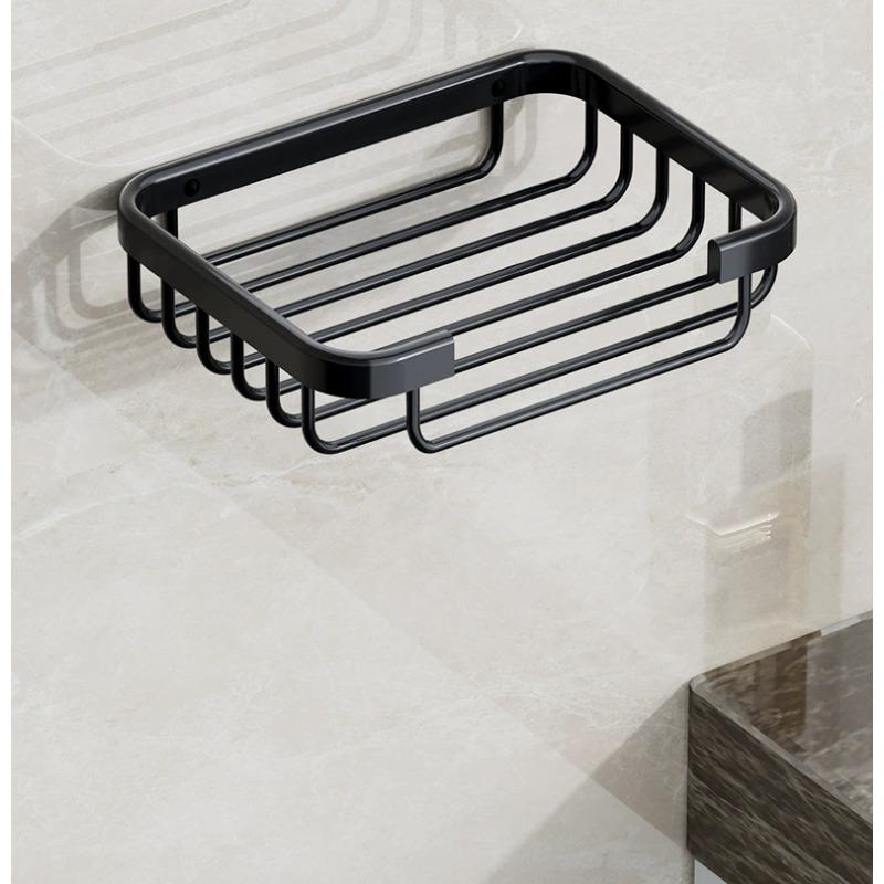 Держатель для мыла из алюминиевого сплава, мыльница для ванной комнаты со сливом воды, настенная мыльница, аксессуары для ванной комнаты