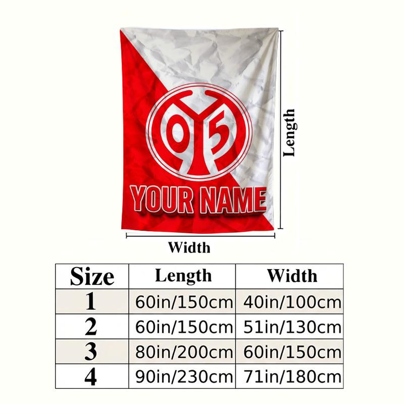 Custom Name Fsv Mainz Wall Tapestry Aesthetic Wall Hanging Printed Fabric Blanket Decorative Tapestries for Bedroom Living Room Home Decor