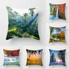 Landscape Landscape Sunrise Sunset Scenery Pillow Cover Sofa Decoration Car Office Seat Cushion Cover Room Home Decoration