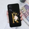 Чехол для телефона Oppo Reno 8T 8Z Персонализированный 26 Букв Жидкий Силикон Противоскользящий Черный Чехол Для OPPO Reno8T 8 Z Lite Coque Funda
