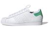 adidas Оригинальные Superstar Guangzhou Ретро Низкие Повседневные Скейт-Ботинки Унисекс Белый Зеленый FW2850