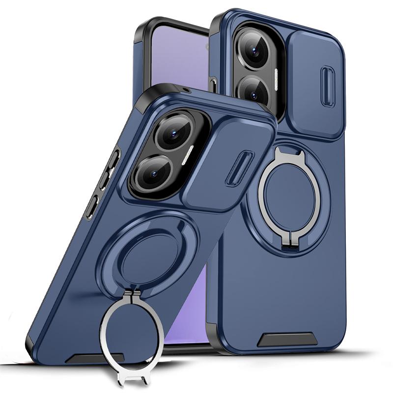 Funda For Xiaomi Poco F7 5G Case Shockproof Armor Magnetic Holder Ring Case For Poko Little F7 F 7 7F PocoF7 Lens Protect Cover