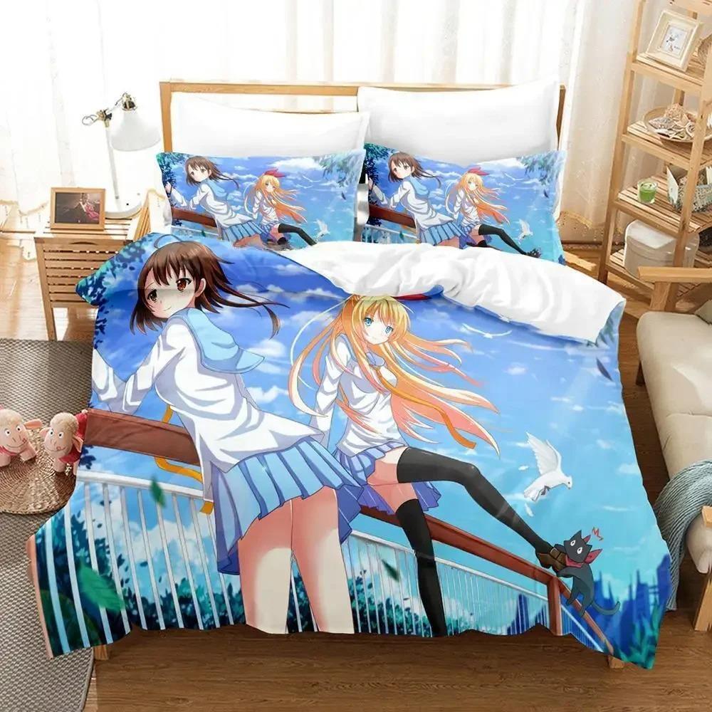 Новый комплект постельного белья Nisekoi Single Twin Full Queen King Size Bed Set Adult Kids Bedroom Duvetcover Sets 3D Print Anime Bed Set