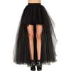 Swallowtail Sexy Black Mesh Tutu Skirt: European & American Style, Short Front, Long Back, Puffy Design for Adults