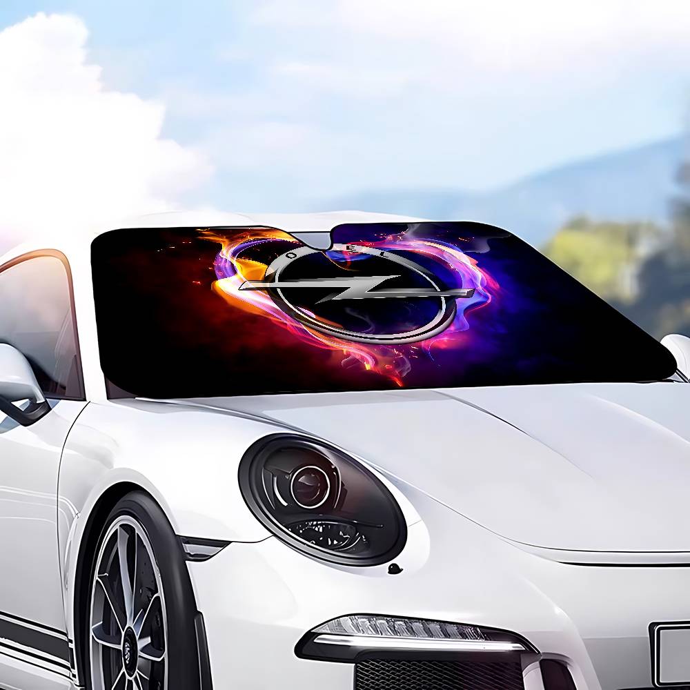 Opel LOGO Автомобильные Шторки от Солнца 130x70 см Авто Шторка Защита Ветрового Стекла от УФ Излучения Авто Аксессуары Козырек для Автомобилей