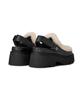Ugg [Women] Suede Wool Trim Leather Clogs (Esmi Leather Clogs) - Black / 1171507-Blk