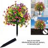 1PCS  UV-Resistant Artificial Straight Insert Flowers, Ball-Shaped Outdoor Daisy Eucalyptus Potted Plants Decor