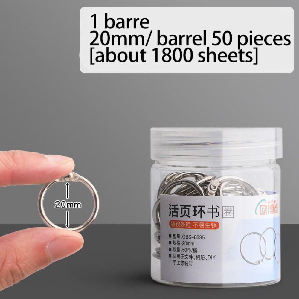 Golden Metal DIY Albums Loose-leaf Book Hoops Binding Clip Metal Binder Ring Index Cards