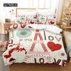 Romantic Paris Bedding Set Duvet Cover Set 3d Bedding Digital Printing Bed Linen Queen Size Bedding Set Fashion Design