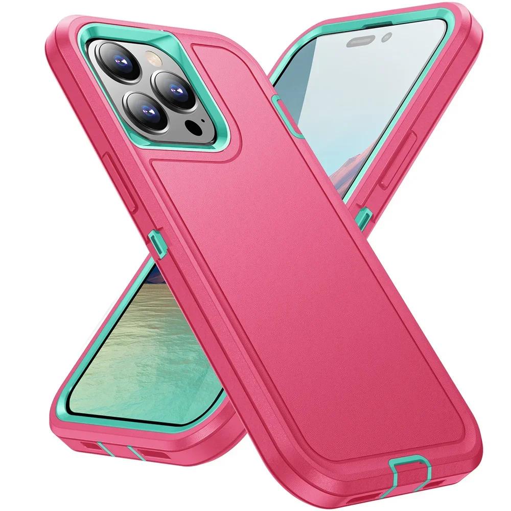 Чехол Armor для iPhone 16 15 14 13 12 11 Pro Max XS XR 8 7 6 Plus Otter X Box Heavy Duty Shockproof Rugged Otter Case Box Full Protection Cover